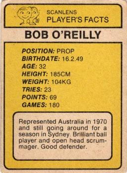 1981 Scanlens #94 Bob O'Reilly Back